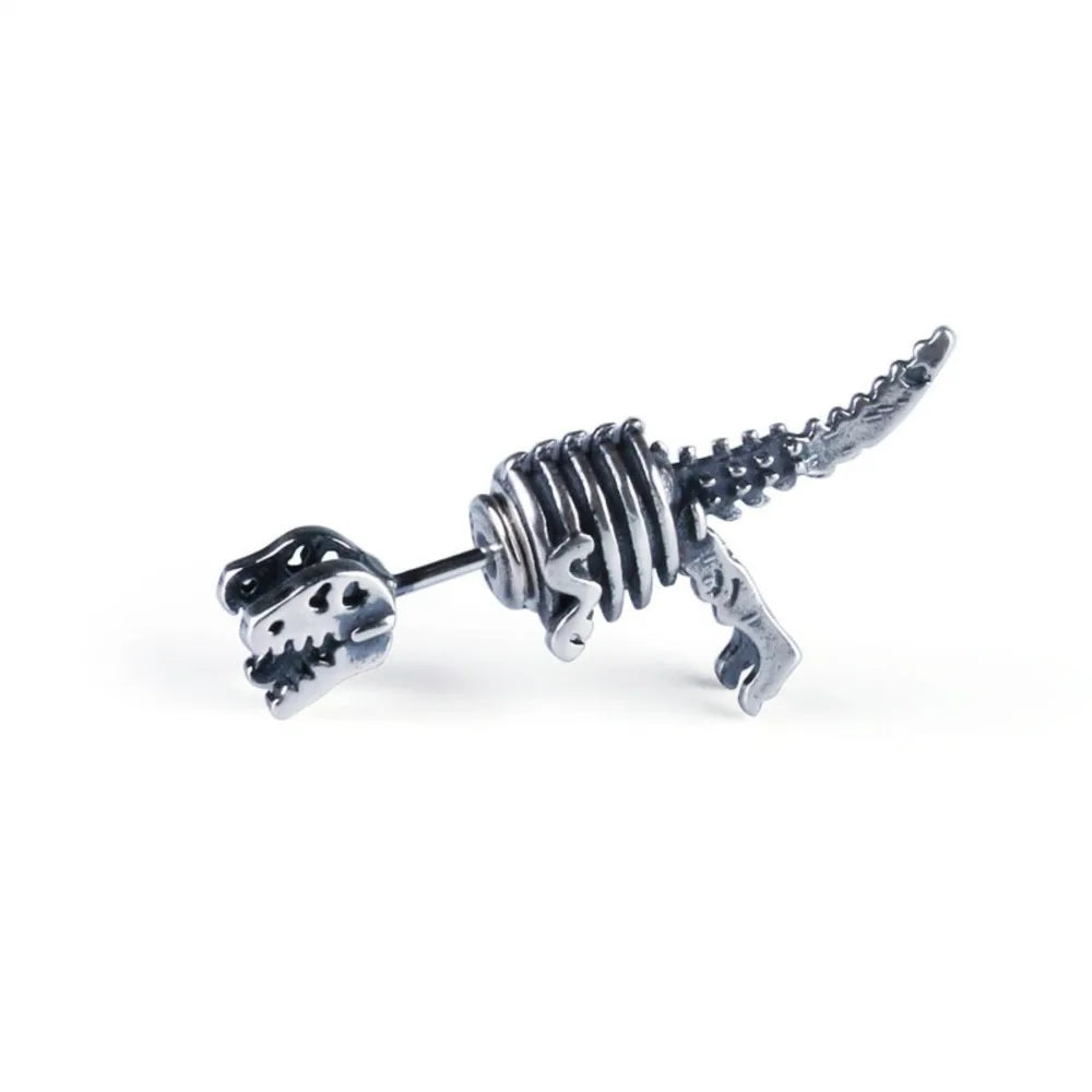 Gothic Vintage Halloween Mechanical Dinosaur Earrings