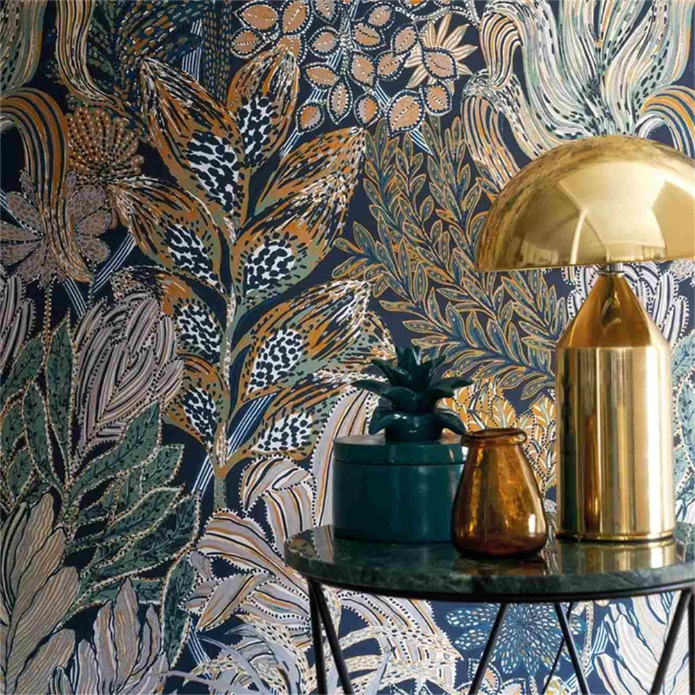 custom papel de parede 3D Luxury modern wallpaper coral seaweed hotel bedroom decoration wall paper living room home improvement