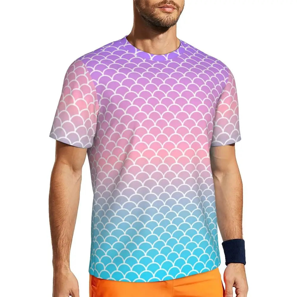 Áo Thun Nam Ombre Tím Hồng Thời Trang Hè Đầy Phong Cách