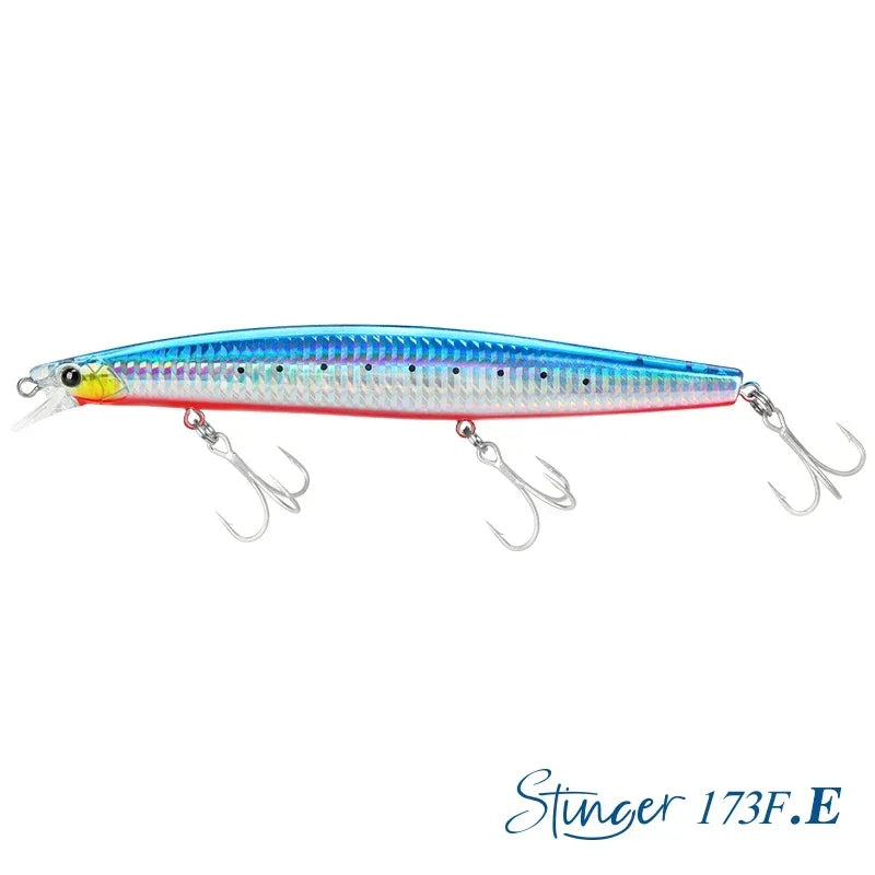 TSURINOYA Shore Fishing STINGER 173F Floating Minnow Silm Fishing Lure 173mm 37.5g Saltwater Hard Plastics Big Game Hard Bait