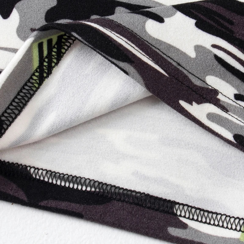 Men's Autumn Winter Camouflage Printed Underwear Set