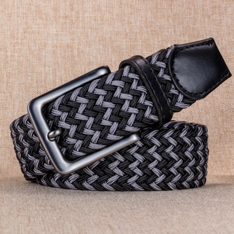 Thắt Lưng Nam Cao Cấp Vải Bố Phối Màu Khóa Kim Hợp Kim