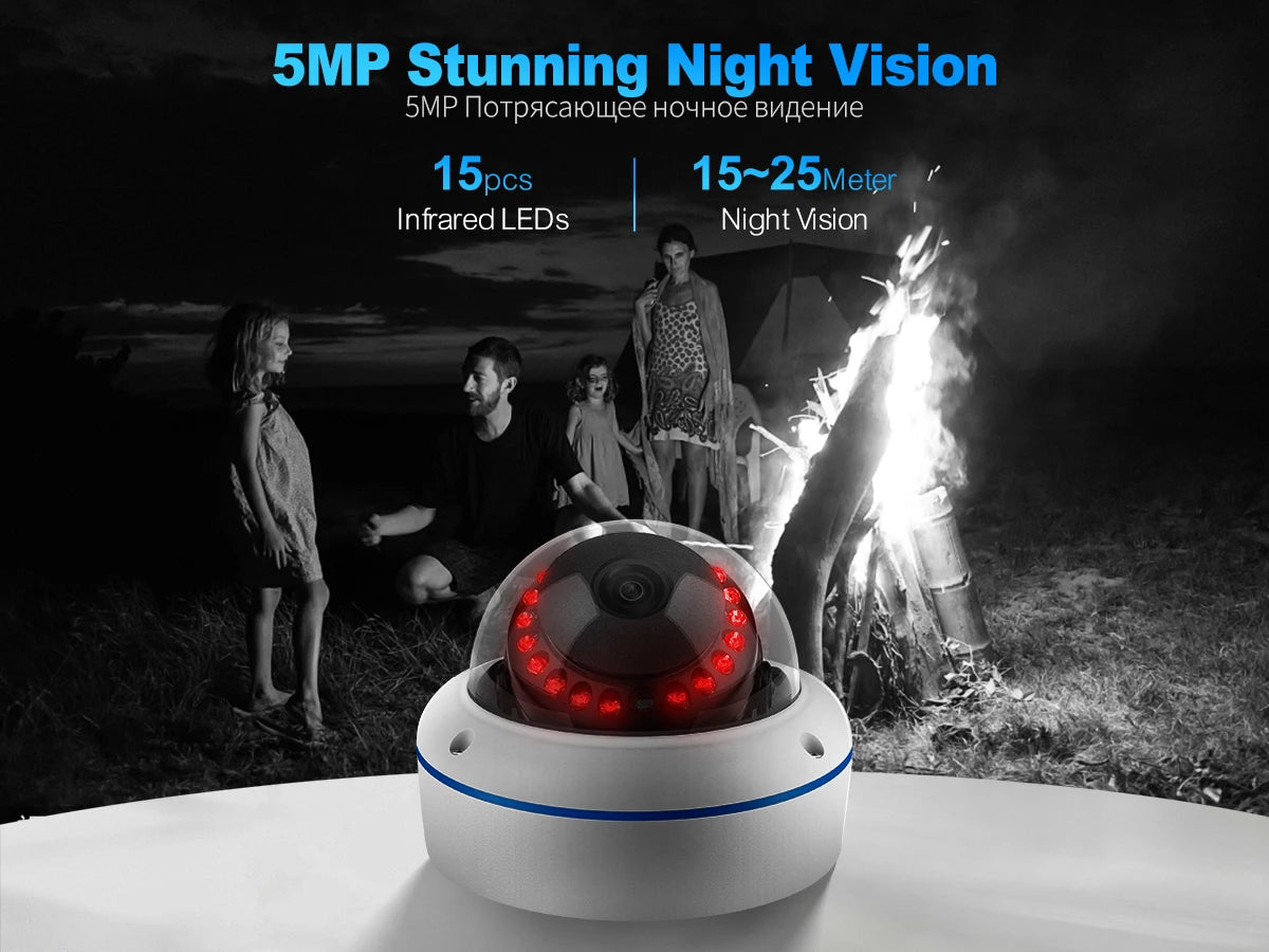 Techage H.265 4MP 5MP Adapter 48V POE Adapter Video IPC P2P CCTV Video