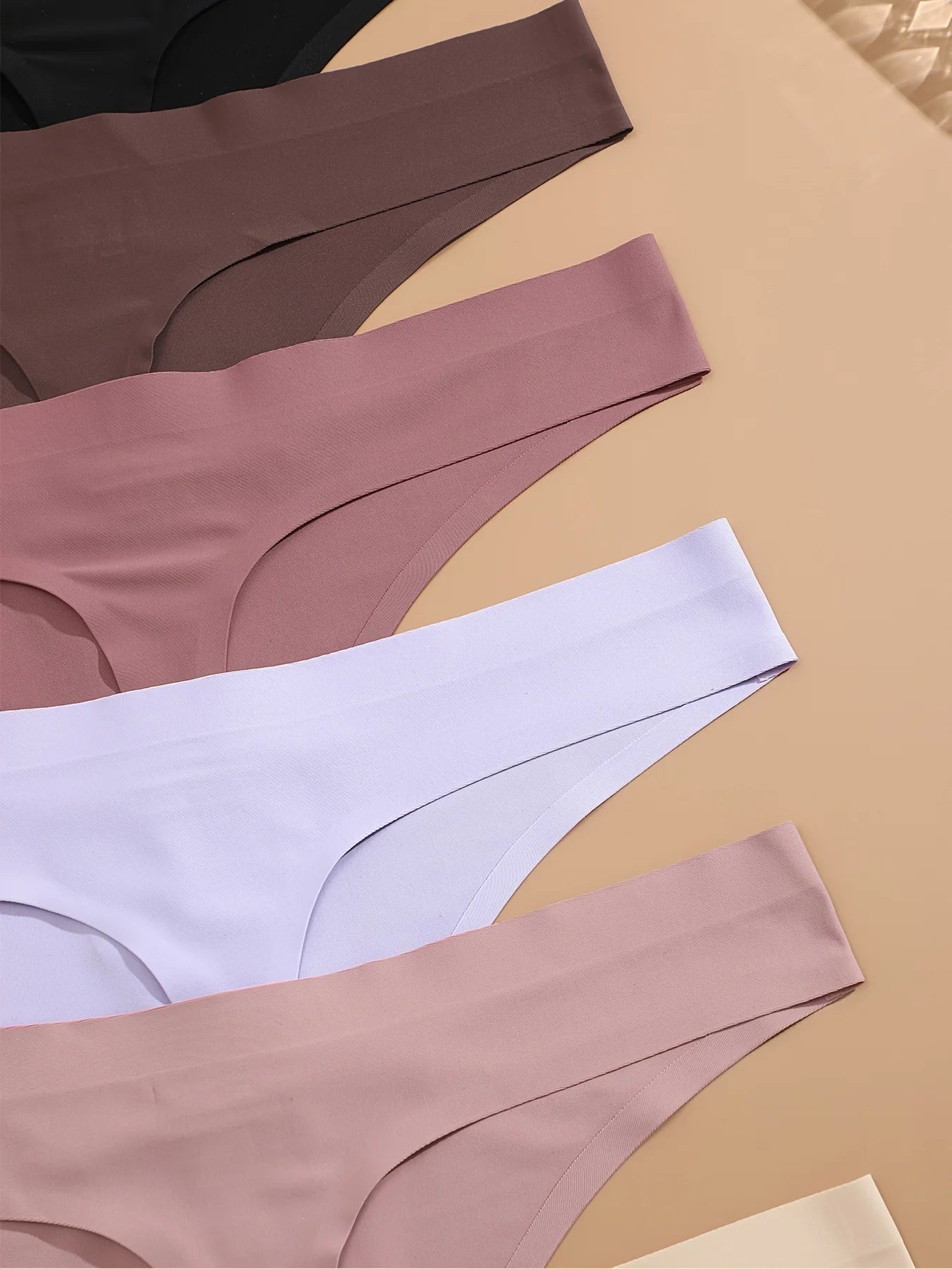 Set of 6 Sexy Low-Waist Seamless Invisible Women's Panties