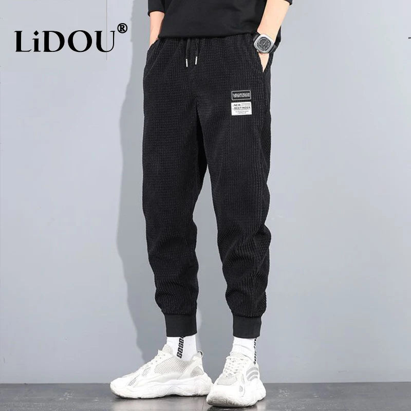 ###Korean Men's Jogger Pants Spring and Autumn: Simple Fashion