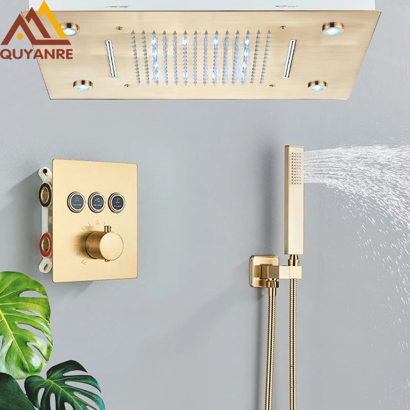14x20 Digital Thermostatic LED Ceiling Shower
