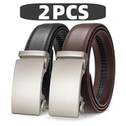 Men's Genuine Leather Belt - Automatic Adjustment Black/Brown