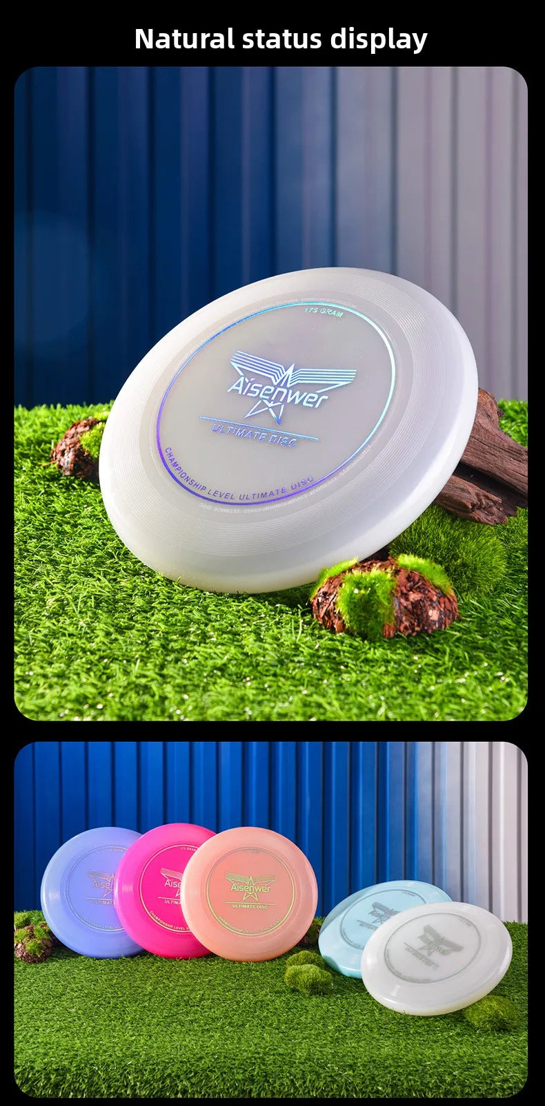 Professional 175g Ultimate Flying Disc Sport Disc Flying Saucer for Adult Teens Kids Outdoor Game Beach Backyard Camping Sports