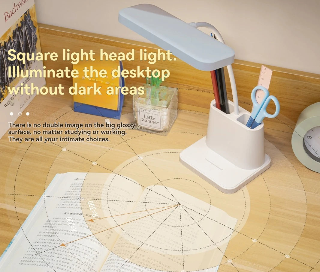 Đèn Bàn Học LED Đa Năng với Ngăn Đựng Bút