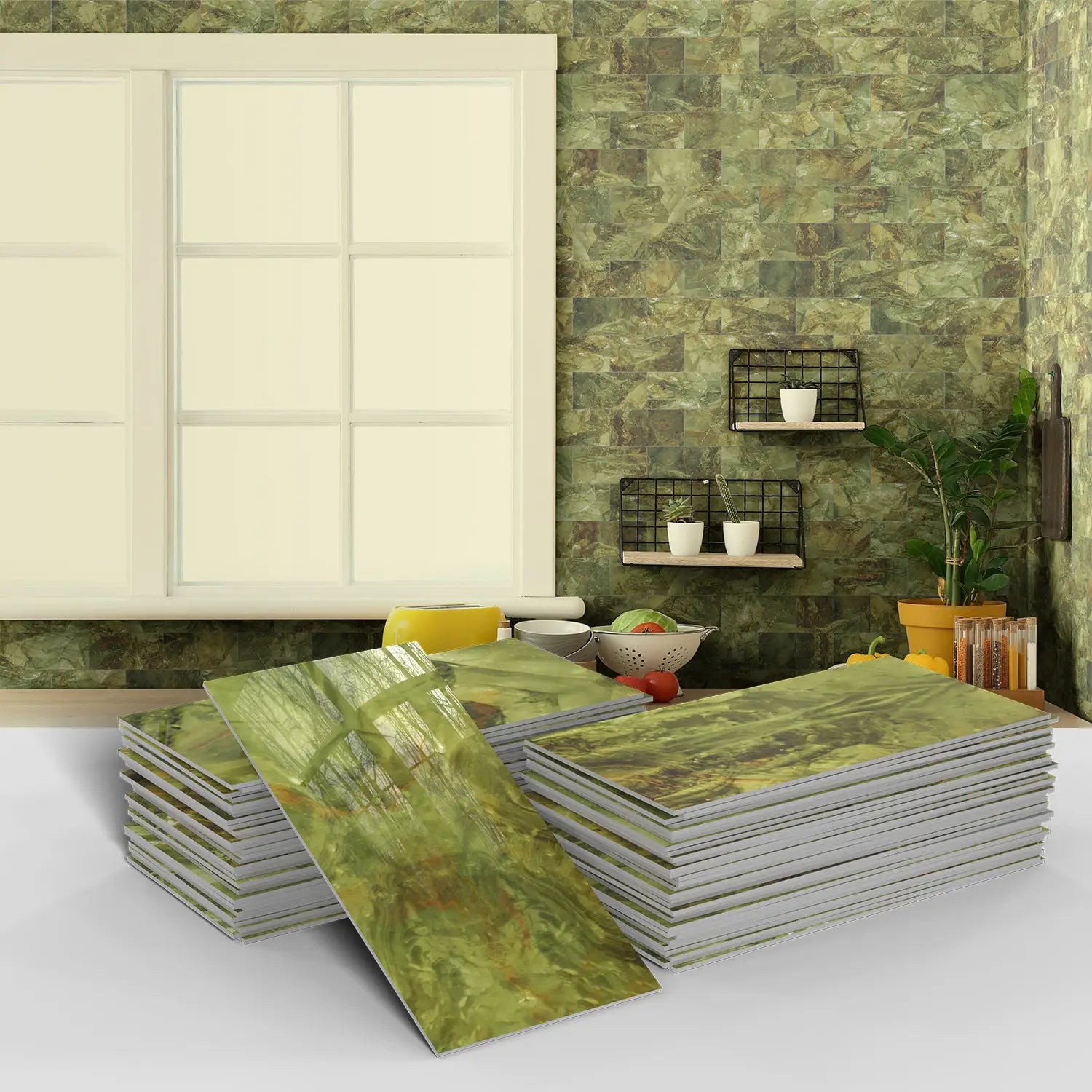 3D Waterproof Brick and Stone Decal Set - Kitchen &amp; Bathroom