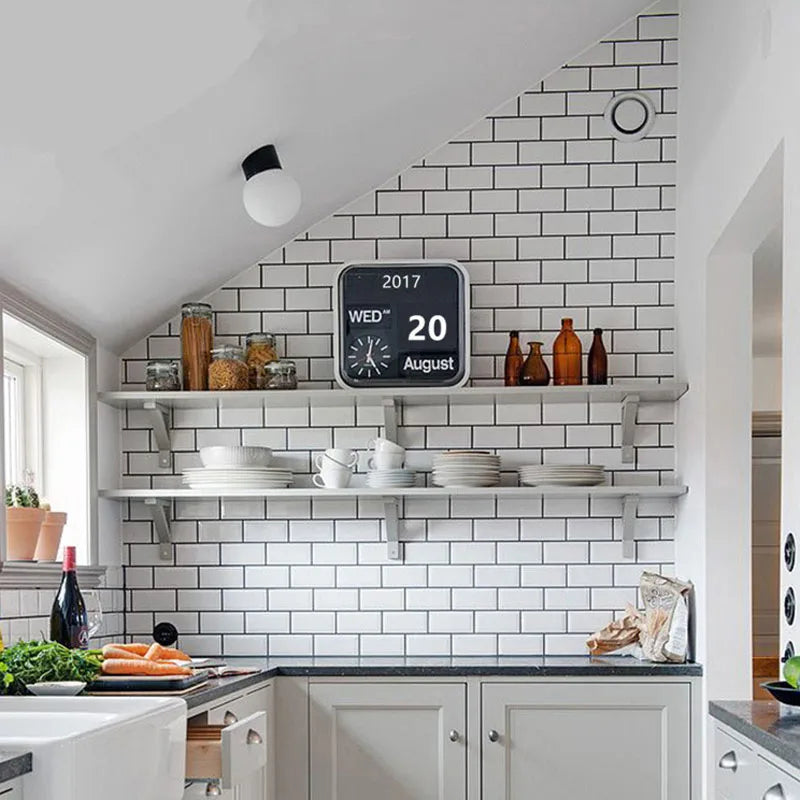 Waterproof, Heat Resistant White Brick Wallpaper 40cm