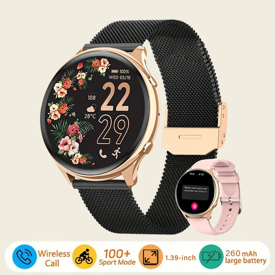 Black Gold Women's Smartwatch - Comprehensive Health