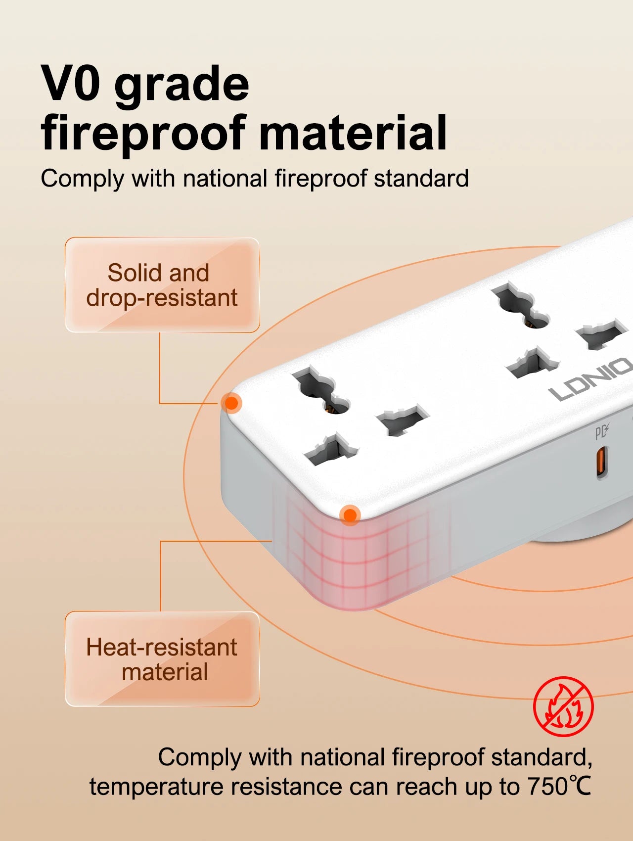 Ổ Cắm Đa Năng 3 Lỗ Xoay, USB A/C, Không Dây Nối