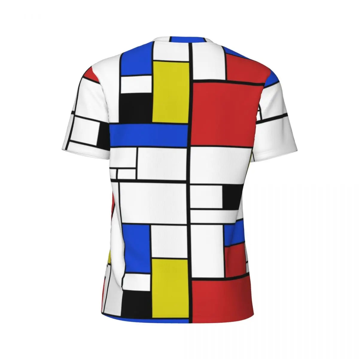 Stylish Mondrian Striped Men's Gym T-Shirt