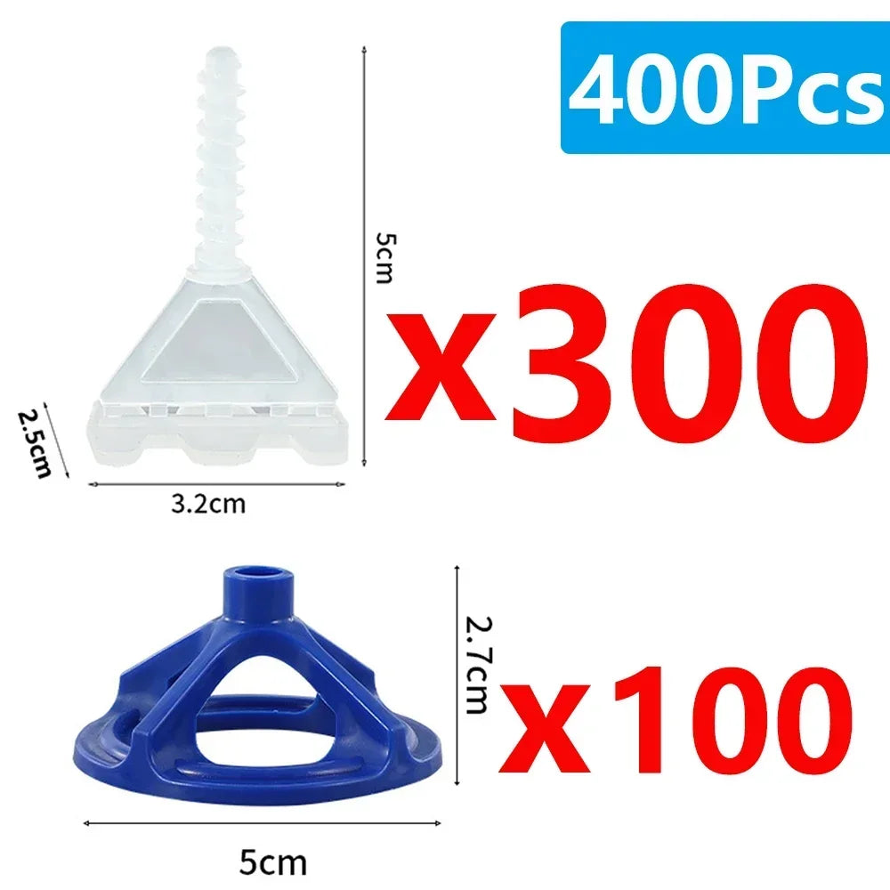 50-600Pcs Top Spiral Ceramic Tile Leveling System Clips Spacers Straps Wadge for Tile Laying Wall Floor Fixing Construction Tool
