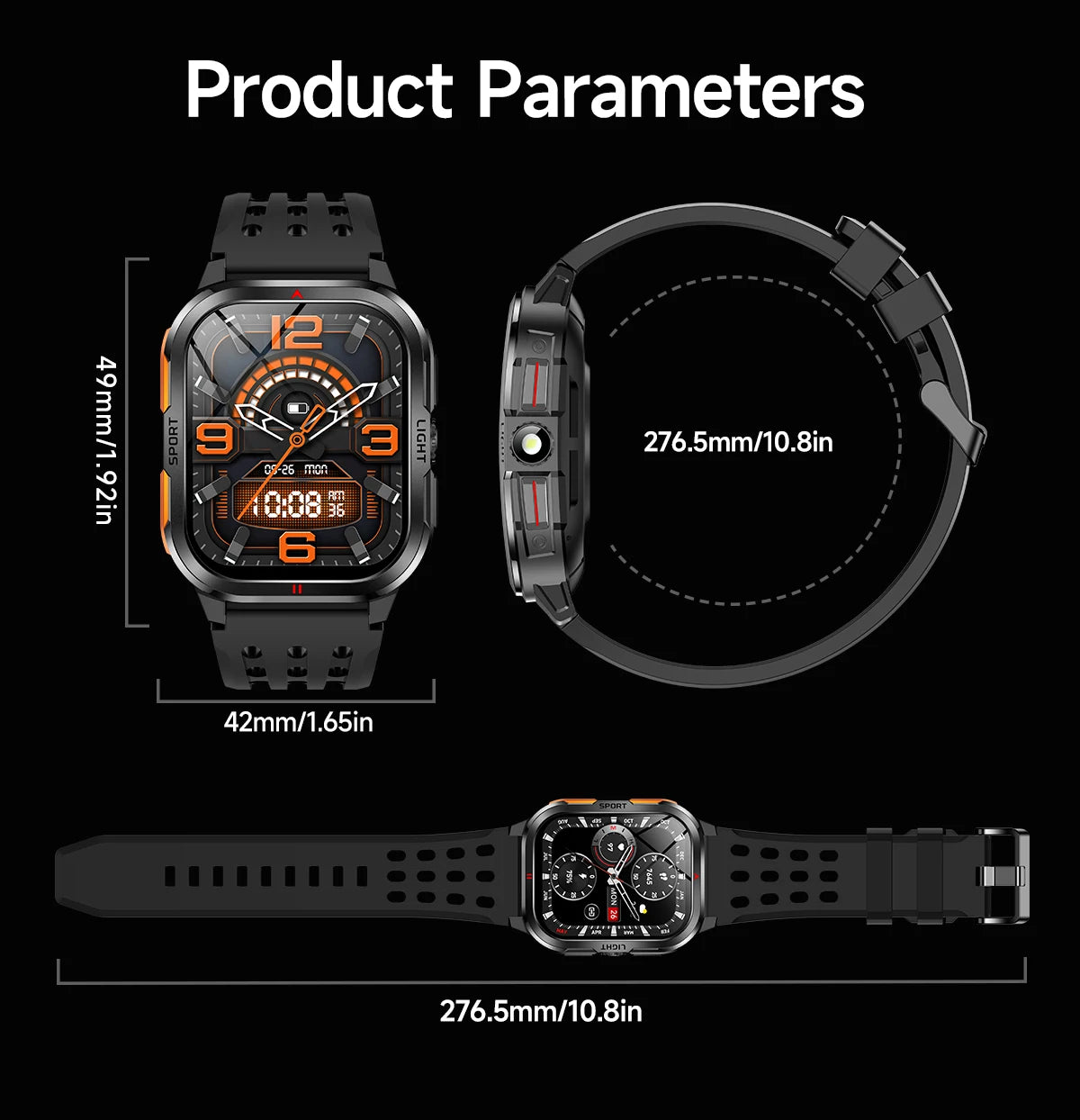 Đồng Hồ Thông Minh Nam 2025 2.01 HD, Gọi Bluetooth