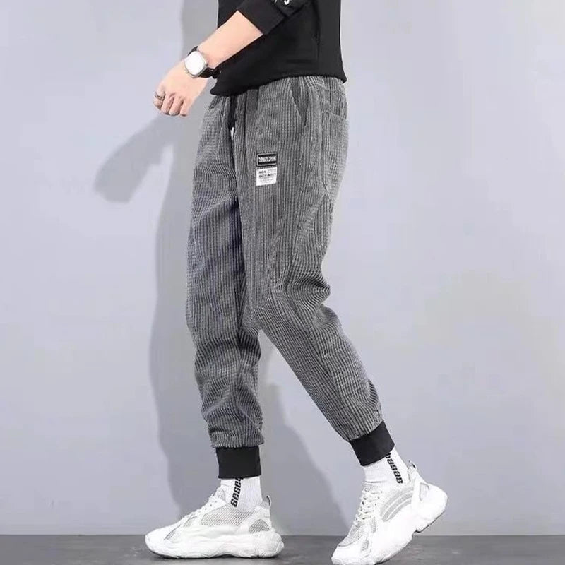 ###Korean Men's Jogger Pants Spring and Autumn: Simple Fashion