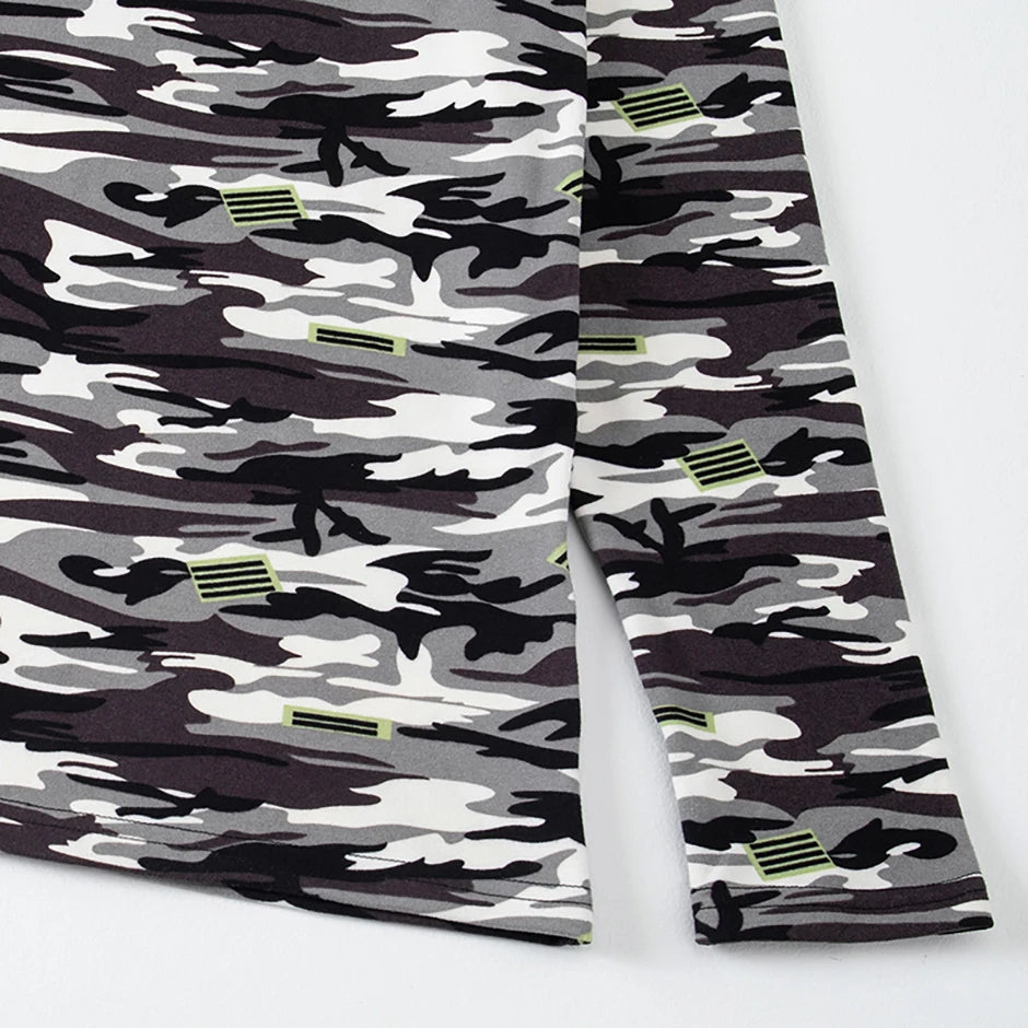 Men's Autumn Winter Camouflage Printed Underwear Set