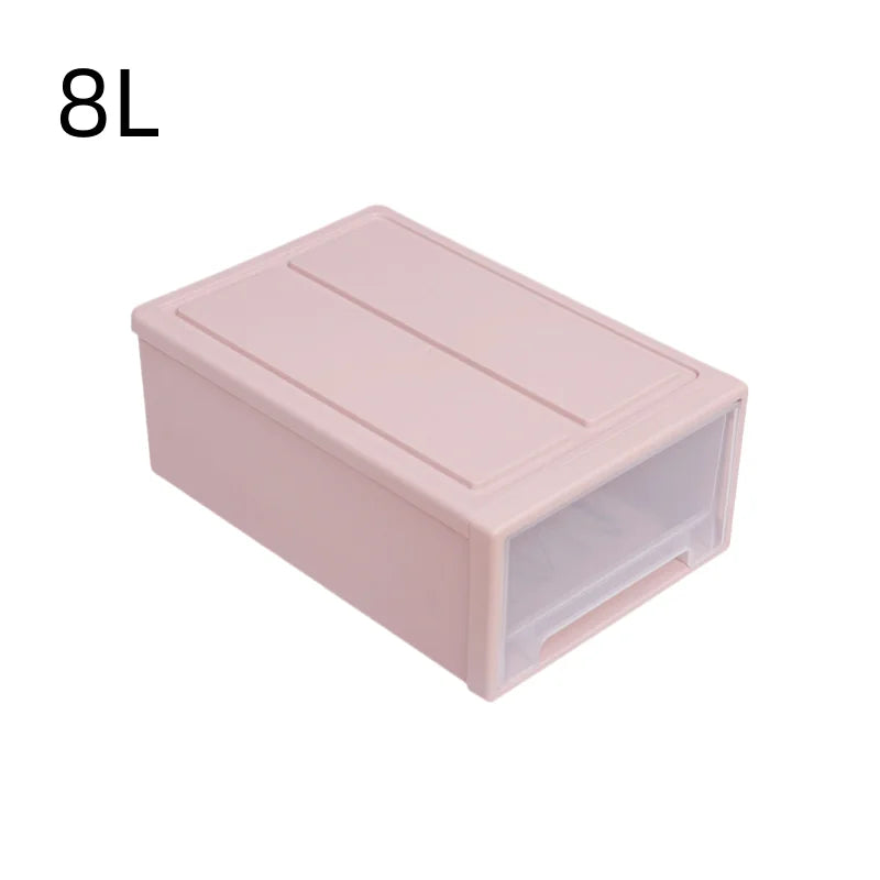 Multi Purpose Stackable Plastic Storage Drawers for Bedroom Closet Underwear Socks Organization