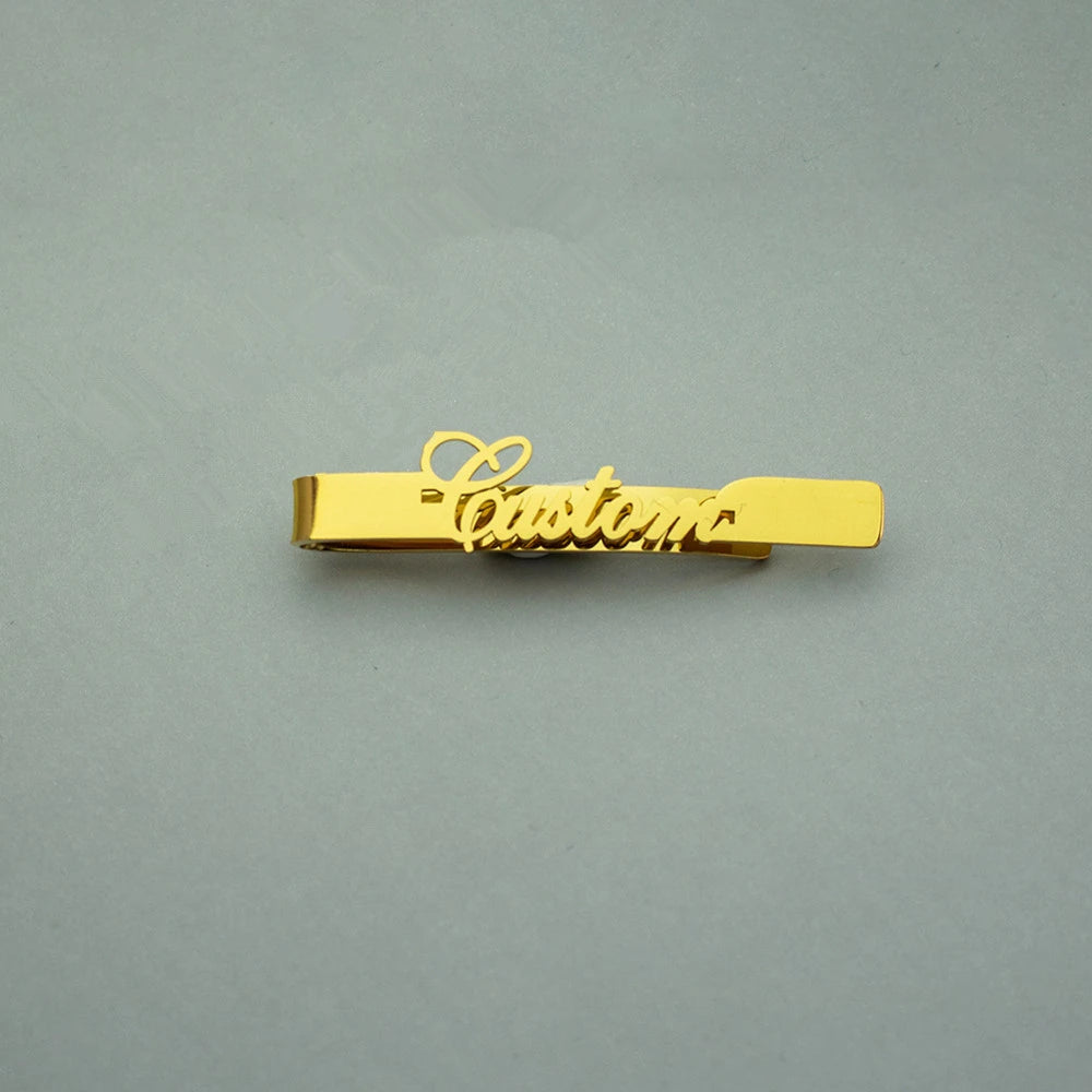 Kẹp Cà Vạt Nam Khắc Tên Thép Không Gỉ - Quà Cưới