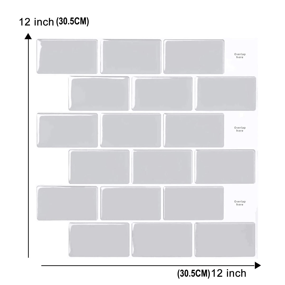 Vividtiles 3D Vinyl Waterproof Kitchen Backsplash Wall Sticker Peel and Stick Wallpaper Premium Strong Ahesive Tile Decals