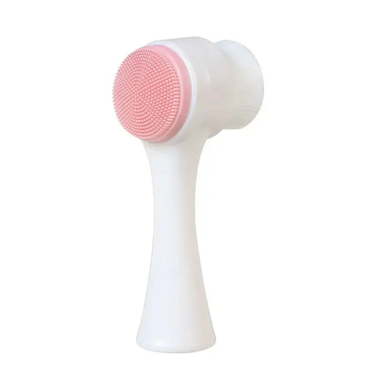Double-sided soft exfoliating 3D silicone facial brush