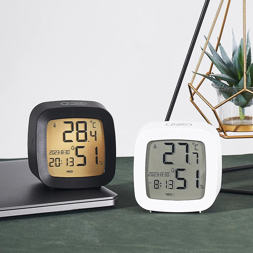 Multi-function LED alarm clock: temperature, humidity, LCD