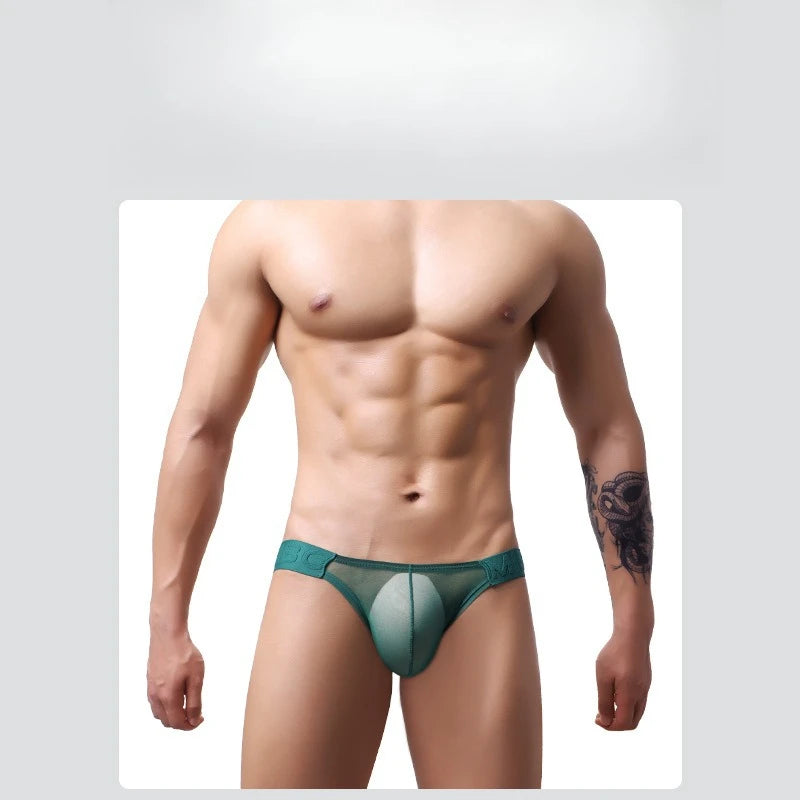 Sexy Low Rise Mesh Men's Underwear Stretchy U-Shaped