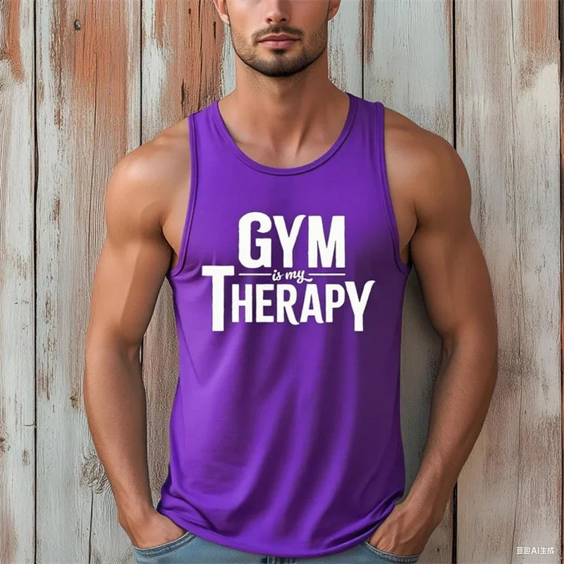 Áo Tank Tập Gym Nam Thoáng Khí In Chữ Thời Trang - Daisan Mart