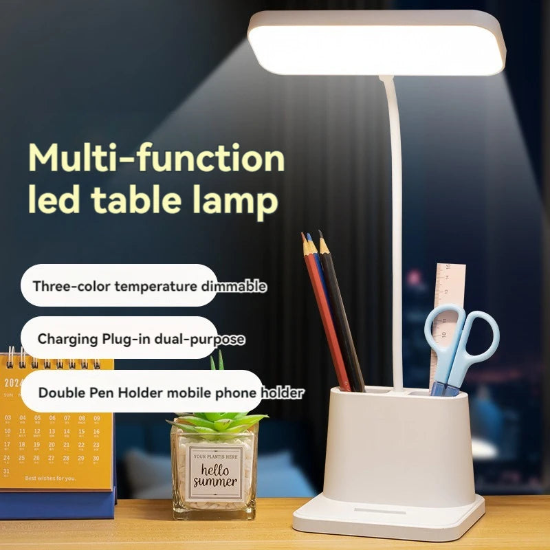 Đèn Bàn Học LED Đa Năng với Ngăn Đựng Bút