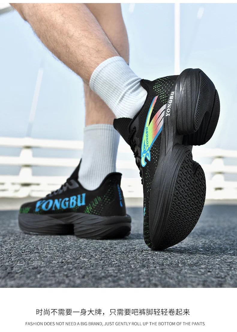 Giày Chạy Bộ Đệm Khí Carbon Nhẹ Êm Chân Chống Trượt