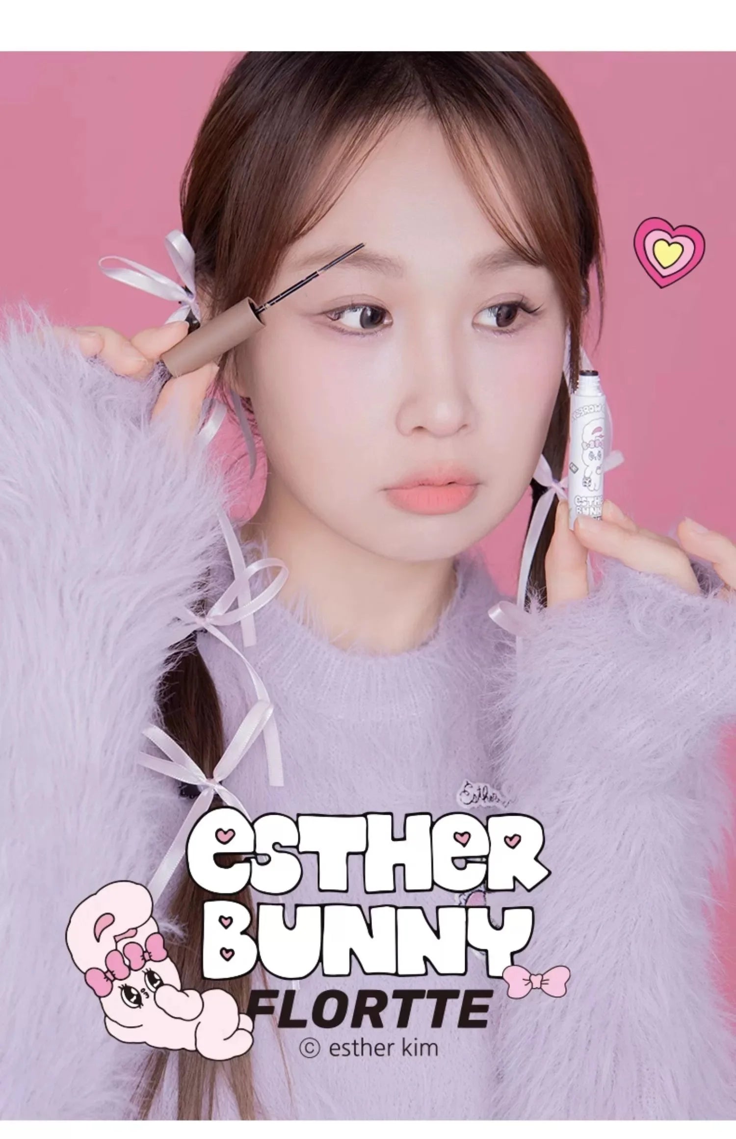 FLORTTE BUNNY Kem Nhuộm Chân Mày Lâu Trôi Tự Nhiên