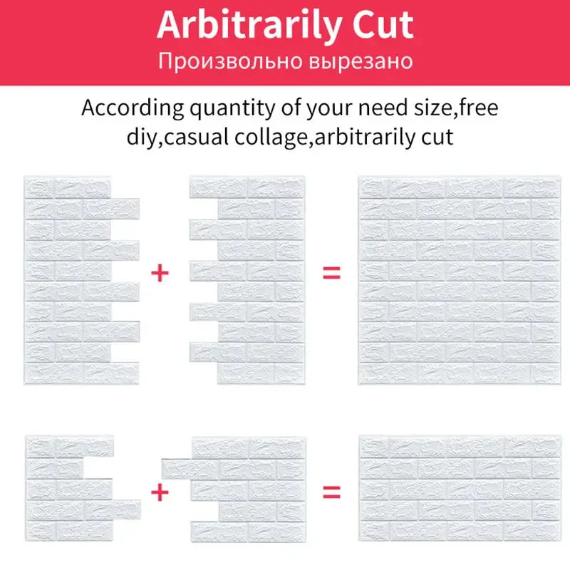10Pcs 3D Self-Adhesive Wall Stickers Living Room Home Luxury Wall Decor Peel and Stick DIY Modern Wallpaper Bathroom Waterproof