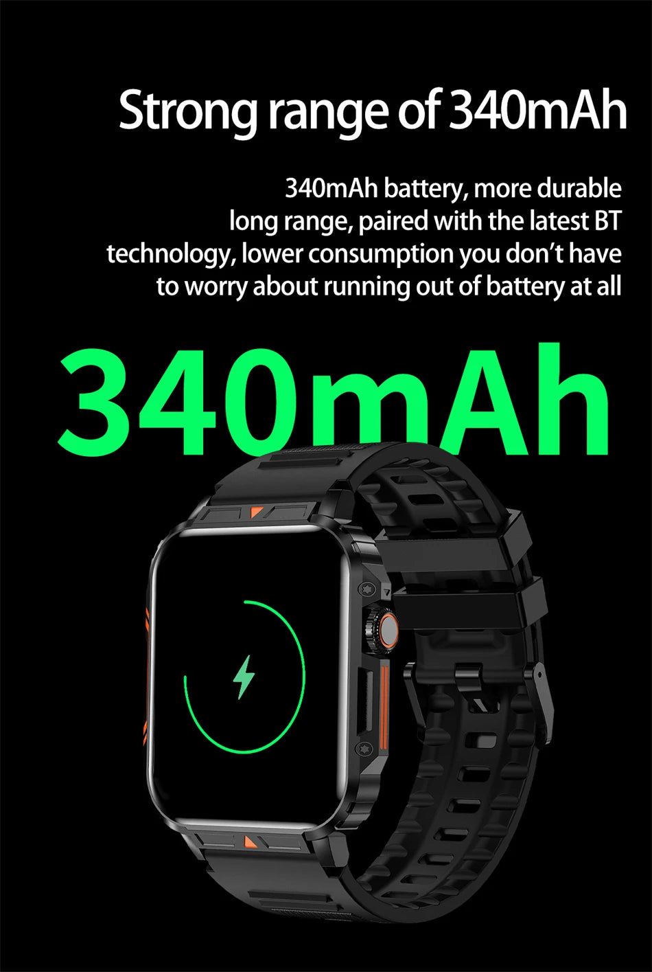 SmartWatch Nam 1.95 - Chống Nước, Gọi Bluetooth