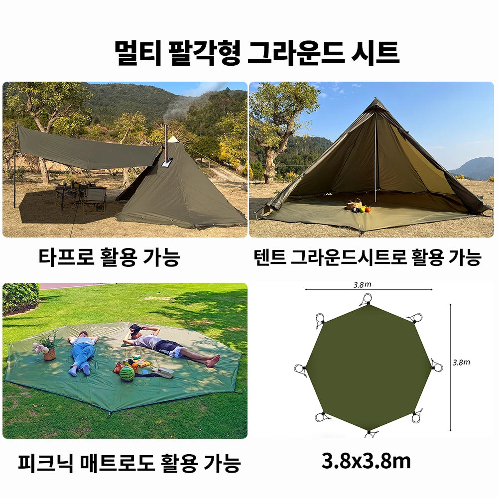 4 Season Waterproof Multi-Purpose Tipi Tent with Chimney