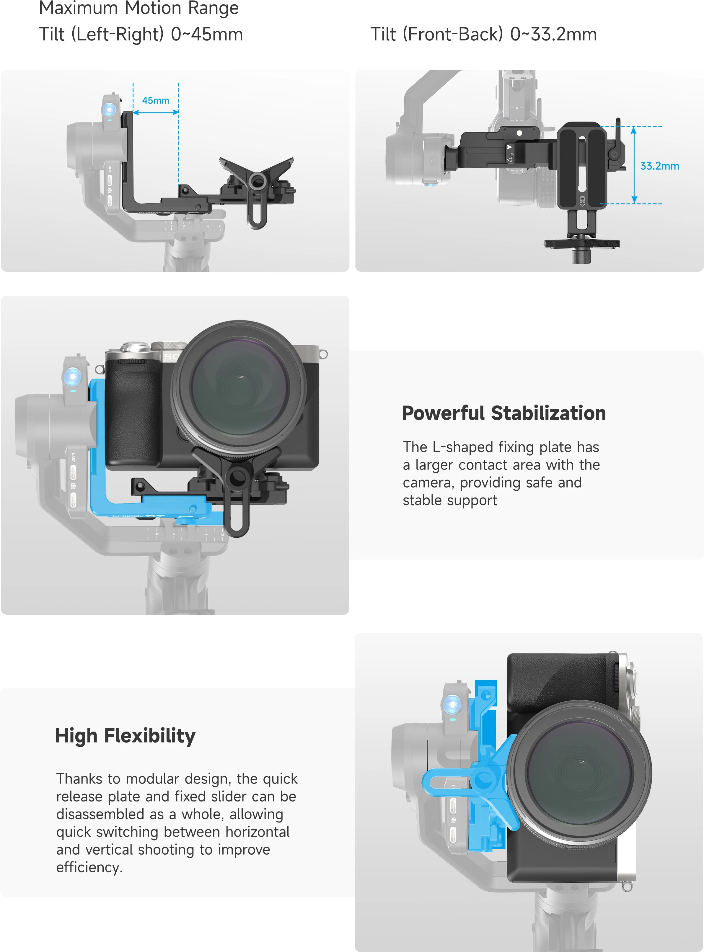 FeiyuTech SCORP Mini 3 Pro – 3-in-1 Gimbal with Detachable Handle &amp; AI 4.0 Tracking for Mirrorless, Action Cameras &amp; Phones