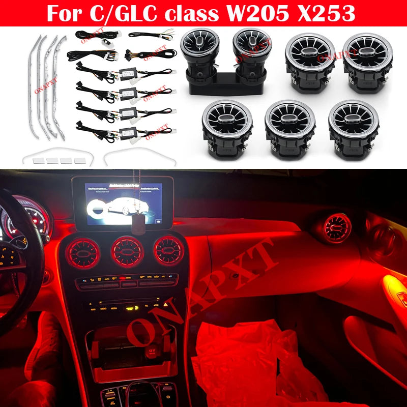 64 Color Neon LED Strip for Mercedes C/GLC Air Vents
