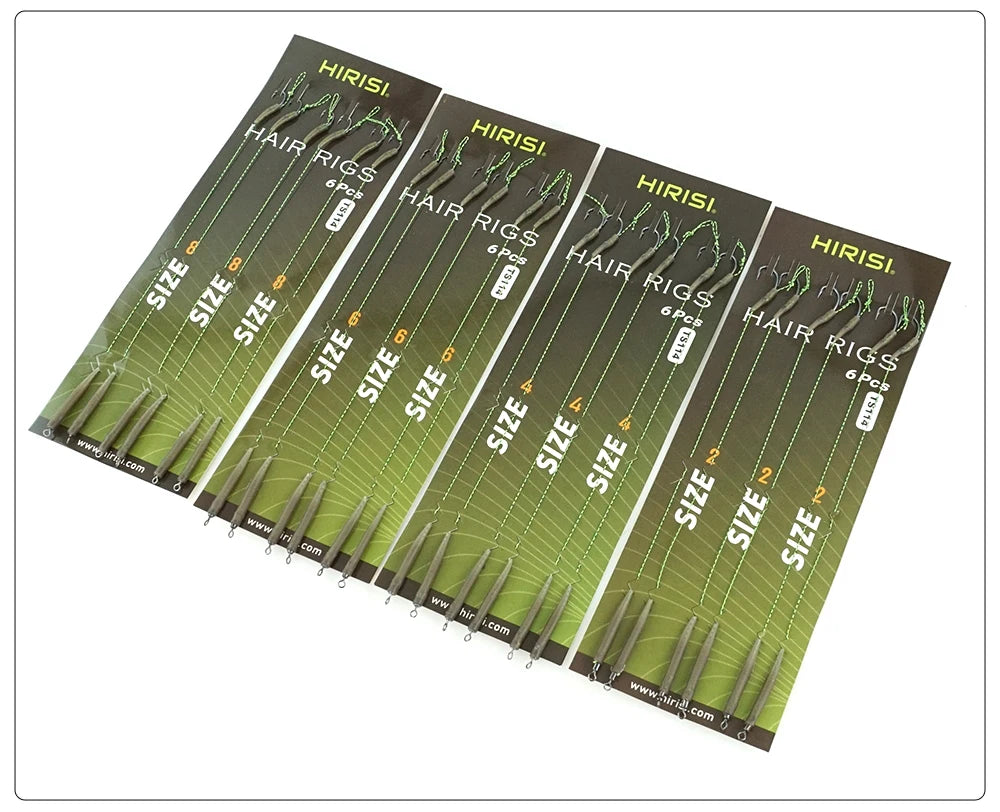 Lưỡi Câu Cá Chép HIRISI Thép Carbon, Dây Bện, Có Ngạnh