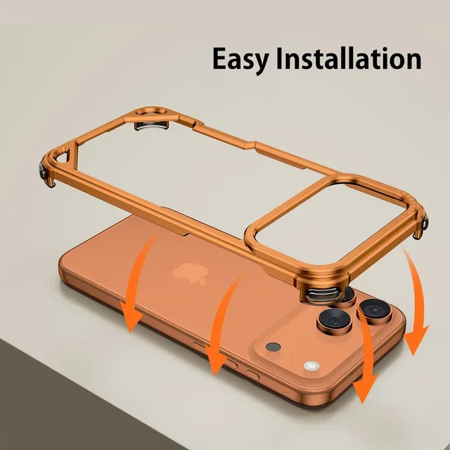 Aluminum alloy Metal Phone Case For iPhone 17 16 Pro Max 17Air Minimalist Support Wireless Charging Ultra-thin Protecitve Case - Daisan Mart