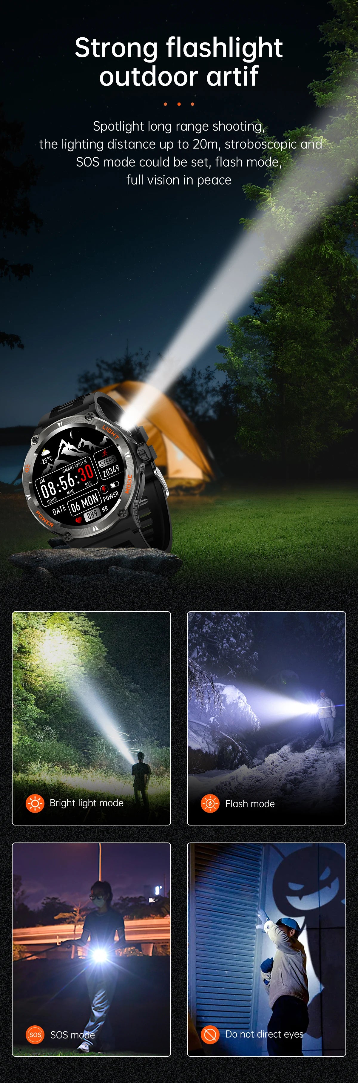 KT76 Smart Watch Sports Waterproof for Men and Women