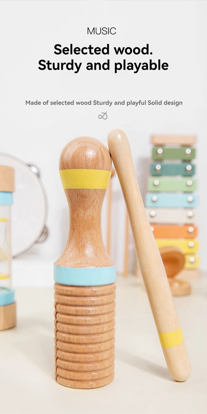 Interactive Wooden Musical Toy Set for Creative Children