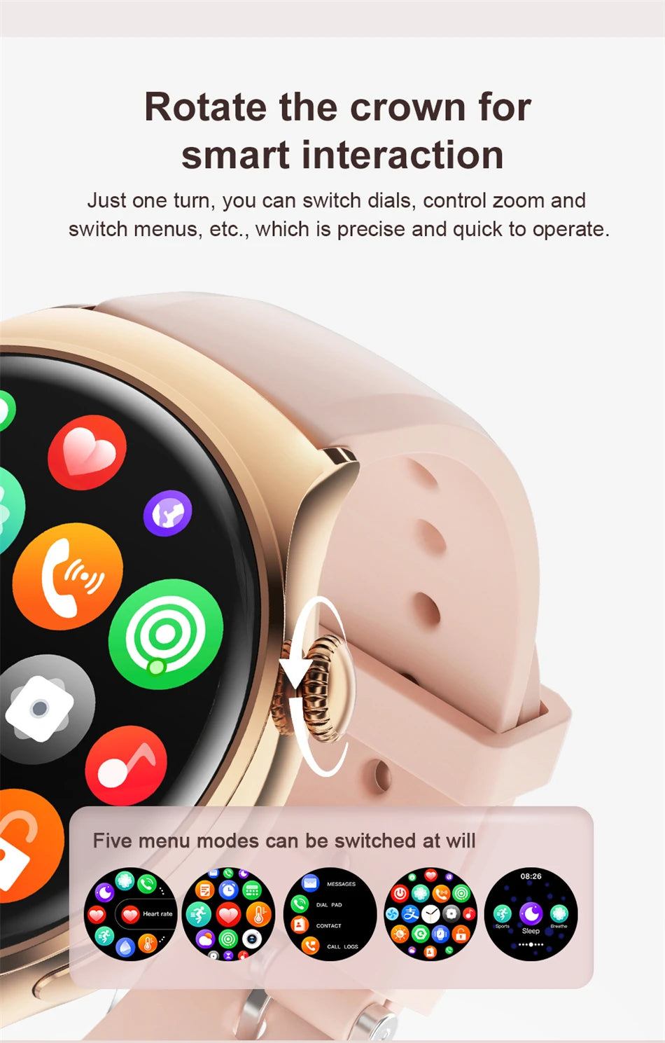 Đồng Hồ Thông Minh Nữ 2024 Chống Nước IP68 Fitness