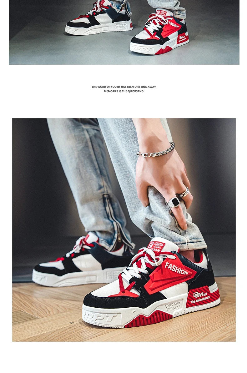 Red Fashion Couple Shoes Hip Hop Style Men And Women