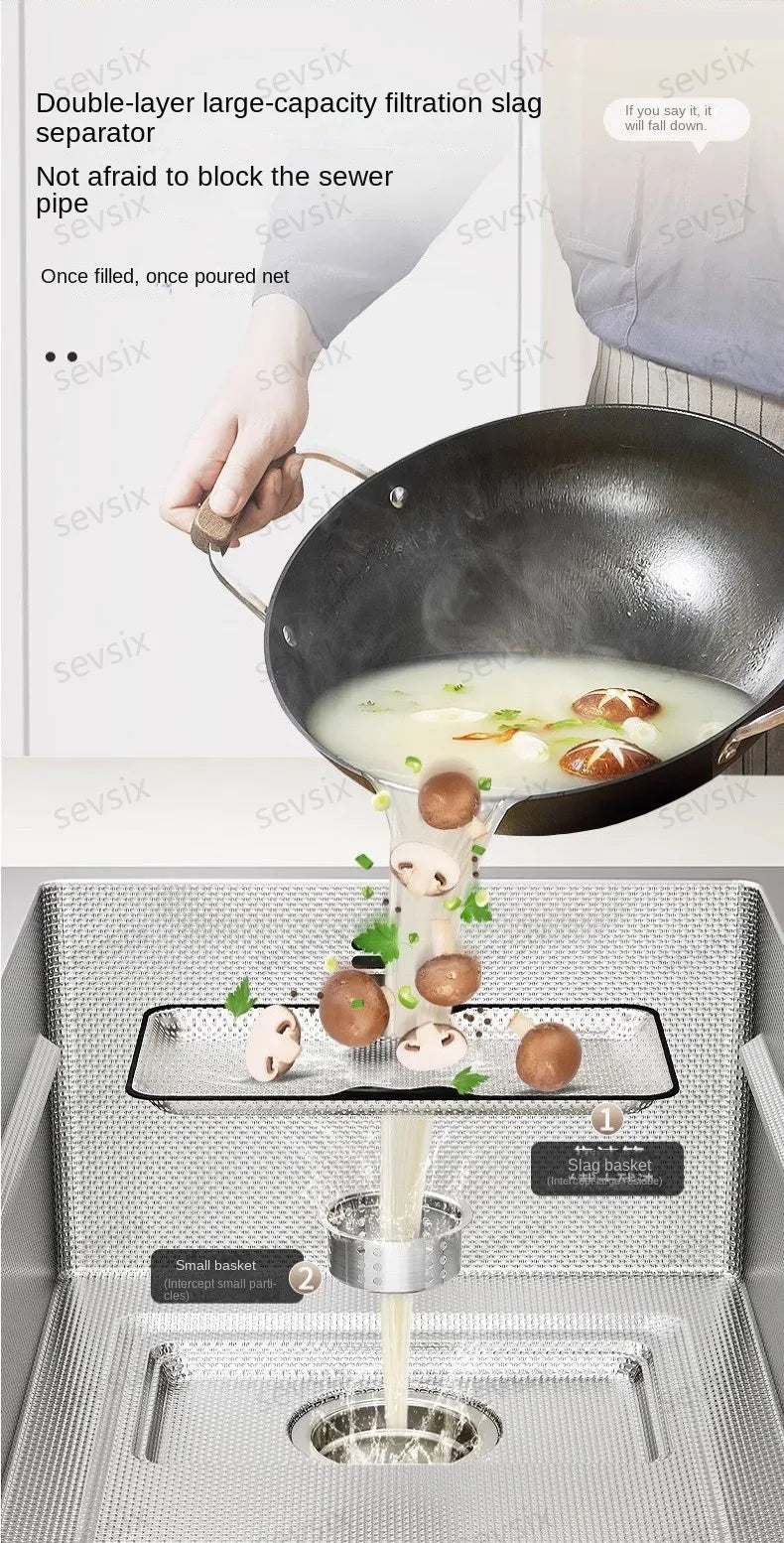 Chậu rửa bếp thông minh hiện đại chống xước bạc