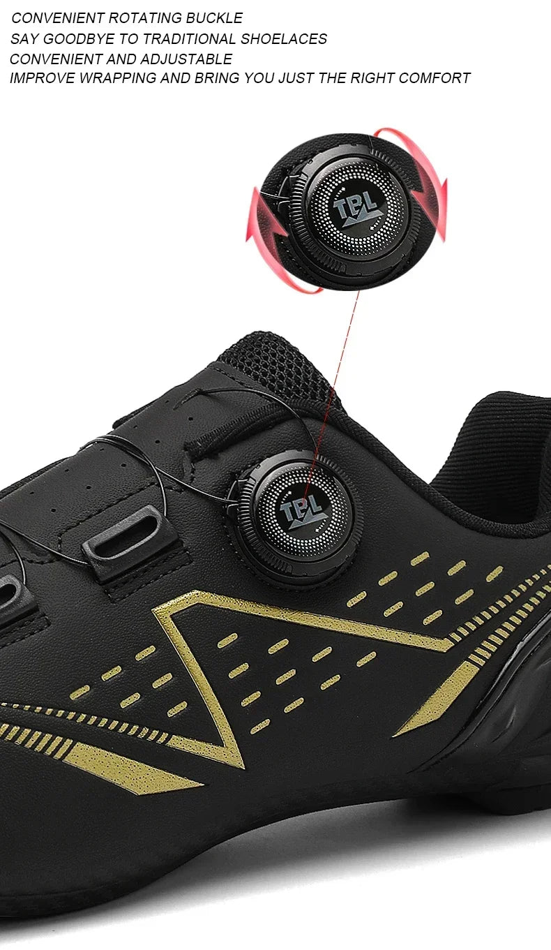 Men's and Women's MTB Racing Cycling Shoes Auto-Lock 2024 White