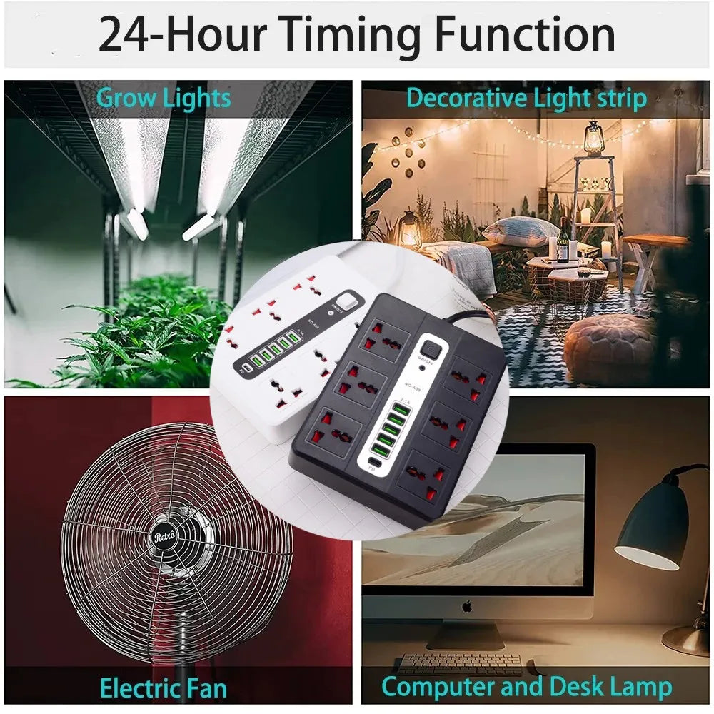 Smart Multi-function Socket Fast Charging USB Long