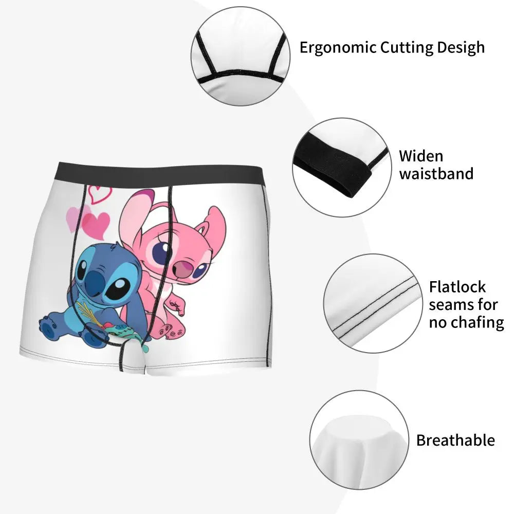 Quần Sịp Nam Lilo Stitch Thoải Mái Phong Cách Anime