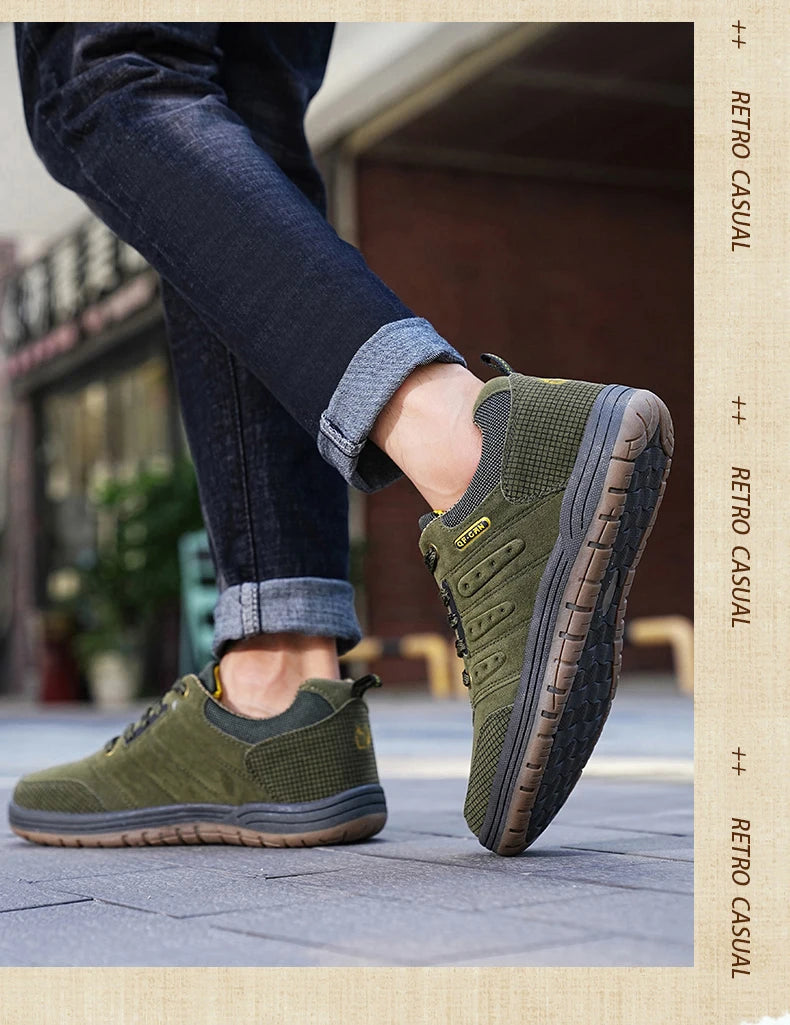 Giày Trượt Ván Nam Thu Retro Da Lộn Jeans Thời Trang