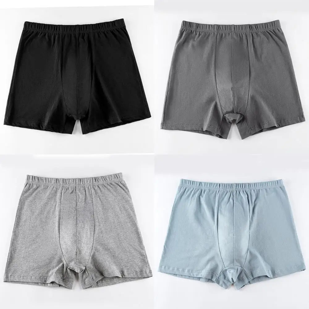 Men's breathable cotton underwear large size 4 pieces