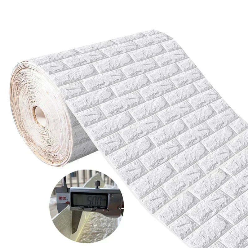 Self-Adhesive Foam Wallpaper Sticker 3D Imitation Brick Wall Sticker for Living Room Bedroom Home Kitchen Bathroom Decoration